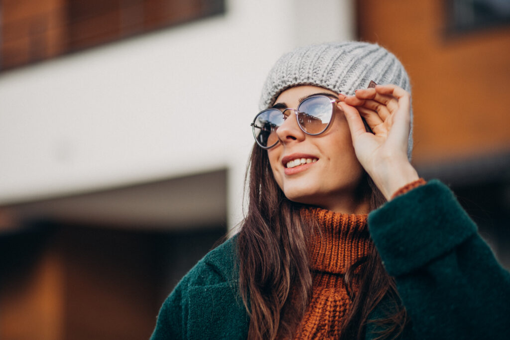 Frau mit Brille